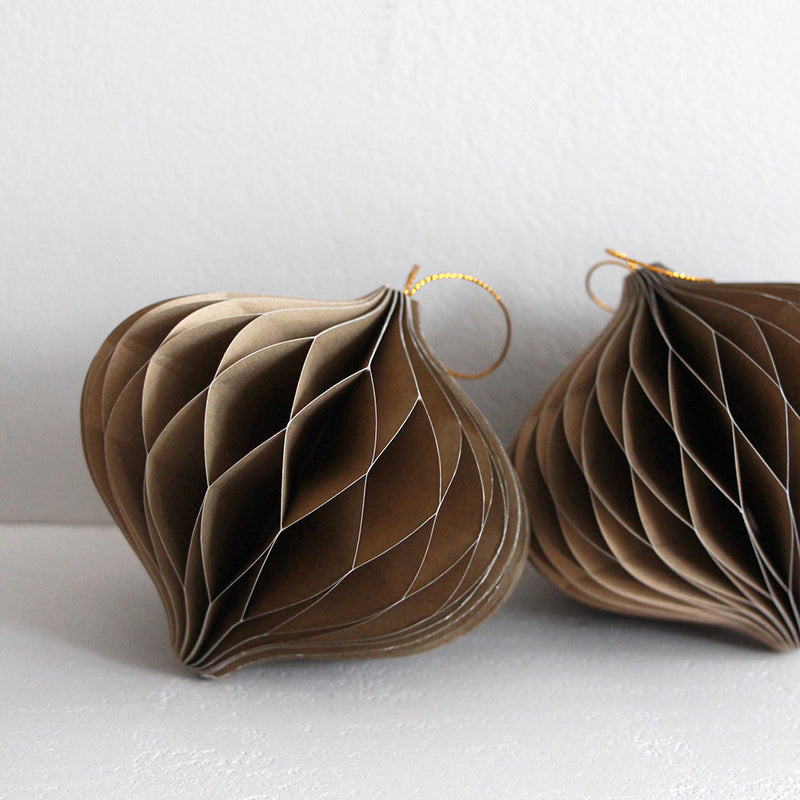 Hanging Christmas Decoration - Tulip - Soft Gold (Set of 4)