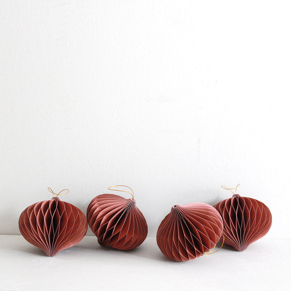 Hanging Christmas Decoration - Tulip - Terracotta (Set of 4)