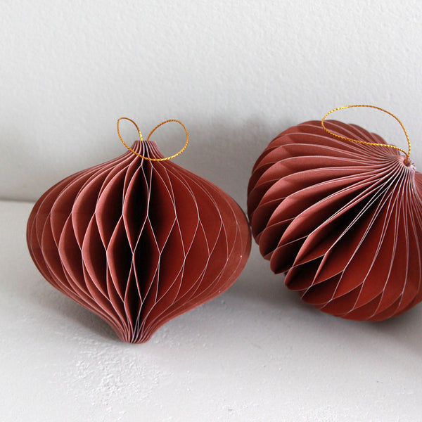 Hanging Christmas Decoration - Tulip - Terracotta (Set of 4)