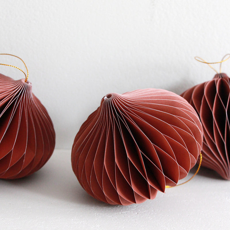 Hanging Christmas Decoration - Tulip - Terracotta (Set of 4)