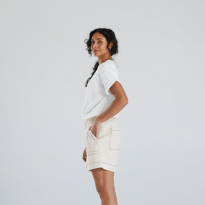 Hannah Shorts - Ecru