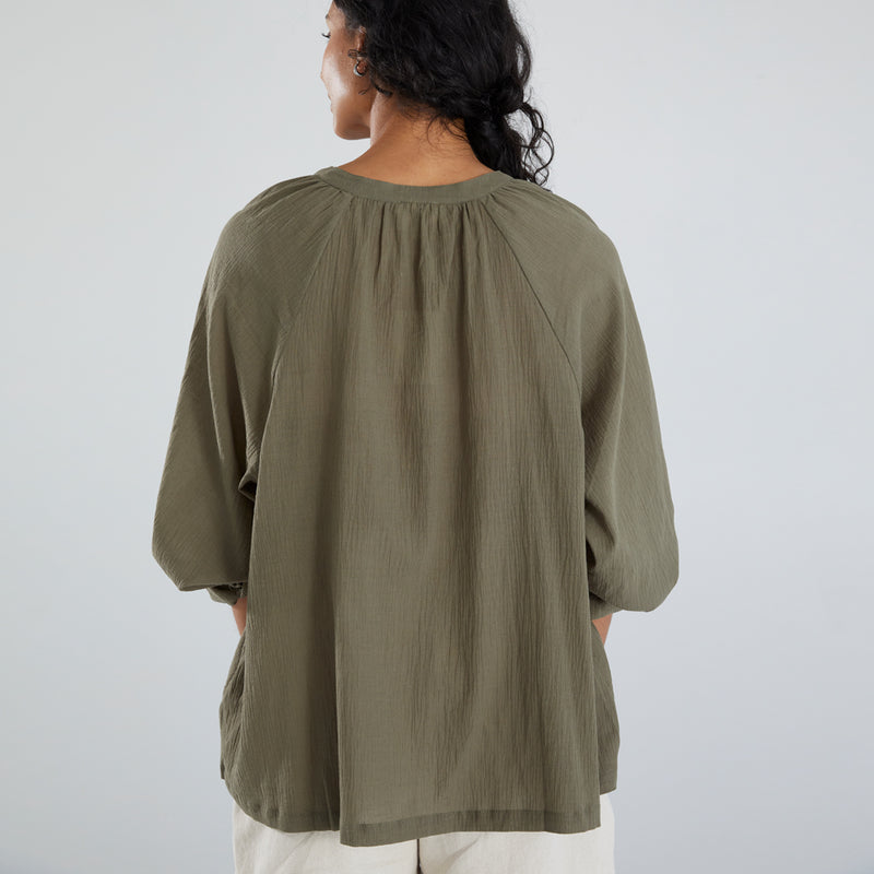 Hazel Blouse - Khaki