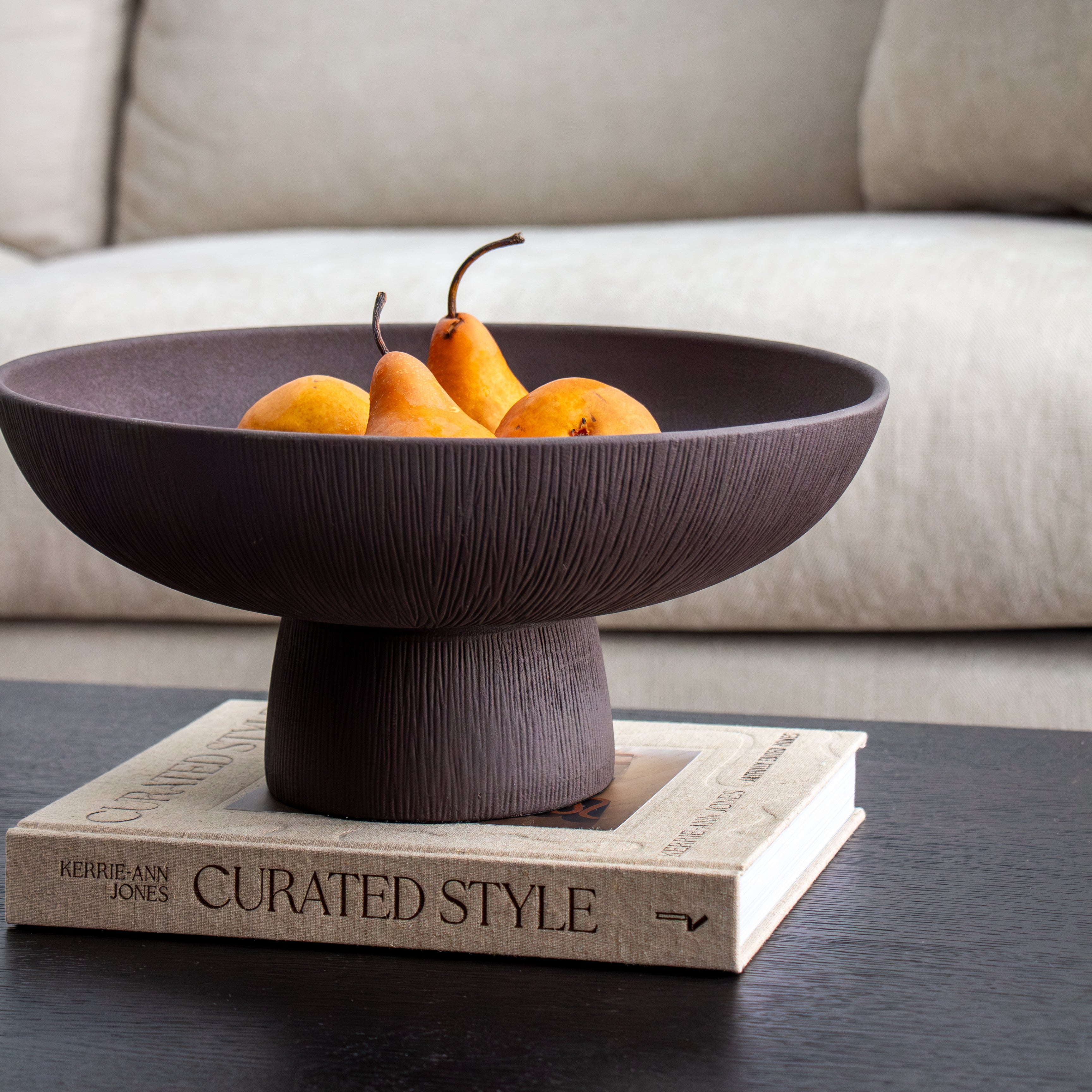 Holt Pedestal Bowl - Chocolate