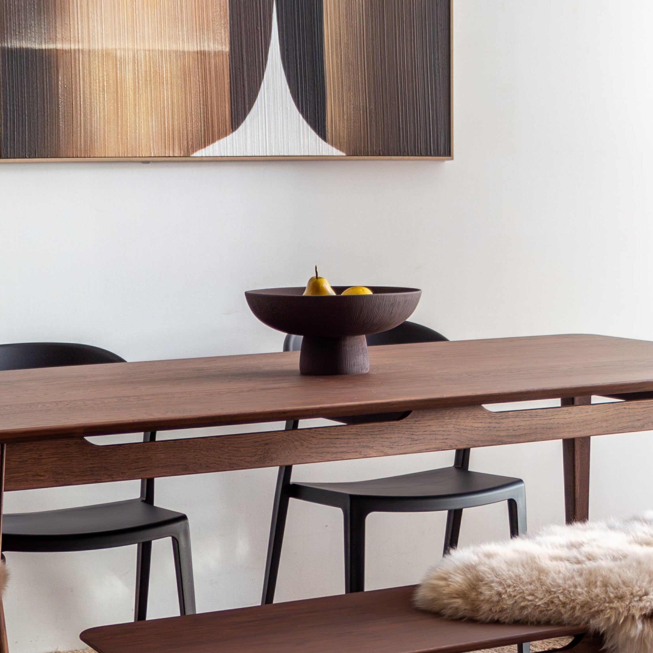 Holt Pedestal Bowl - Chocolate