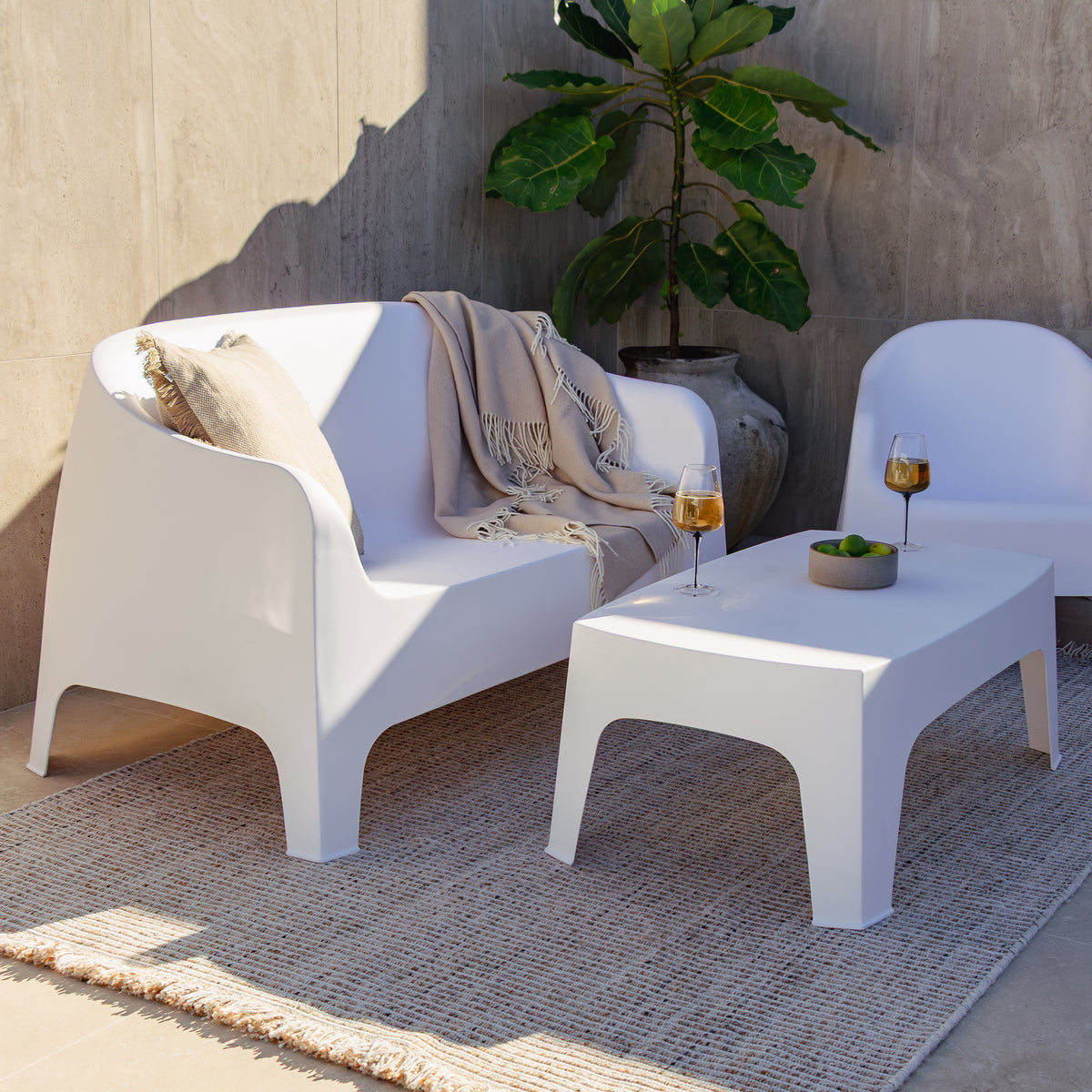 Snug 2 Seater Sofa - White