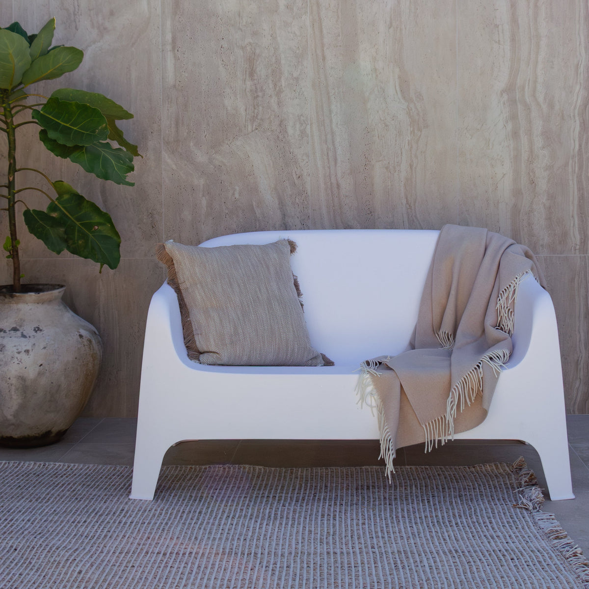 Snug 2 Seater Sofa - White