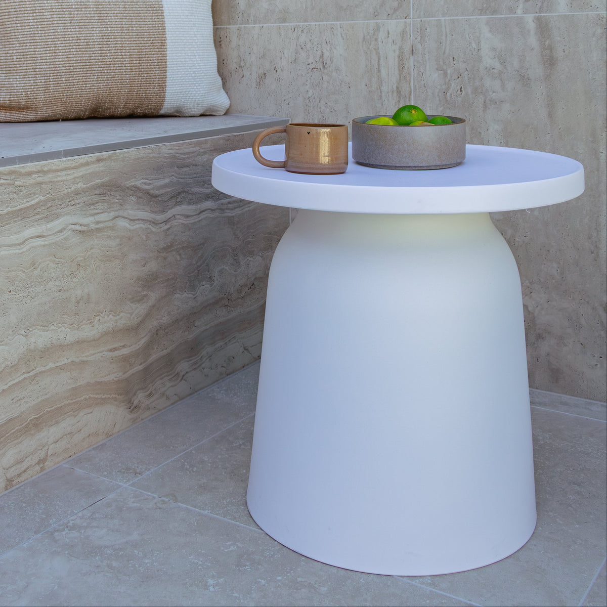 Hug Outdoor Side Table - White