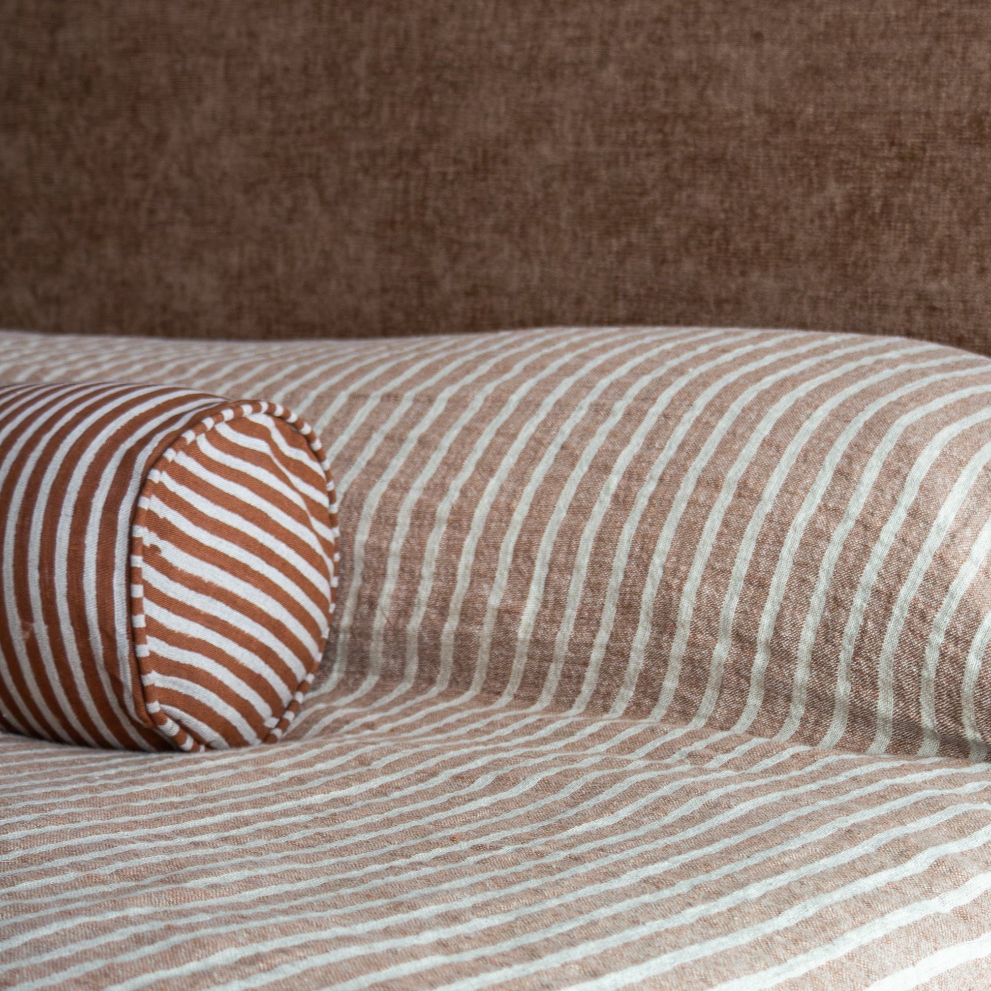 Margot Bolster Cushion - Baked Clay