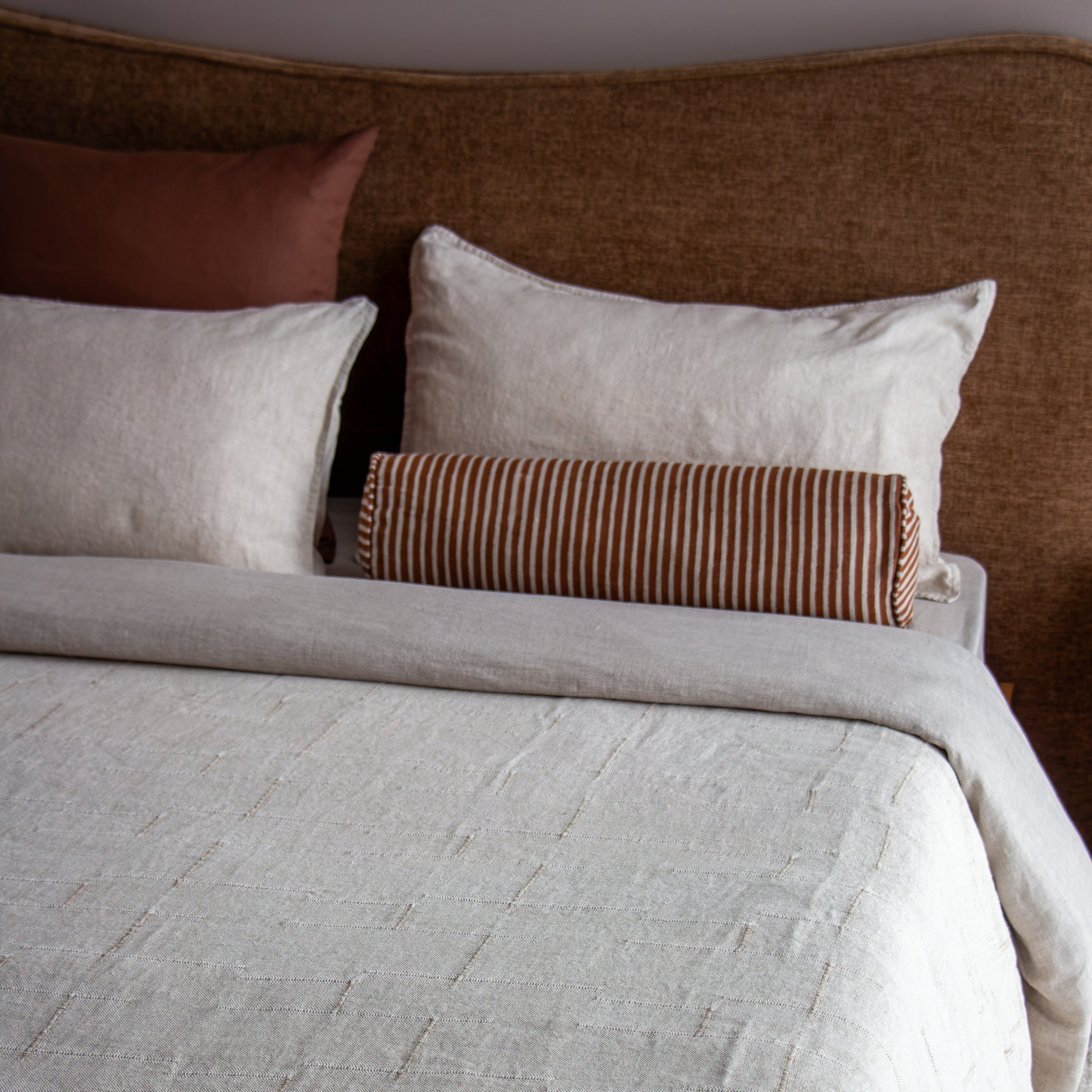 Margot Bolster Cushion - Baked Clay