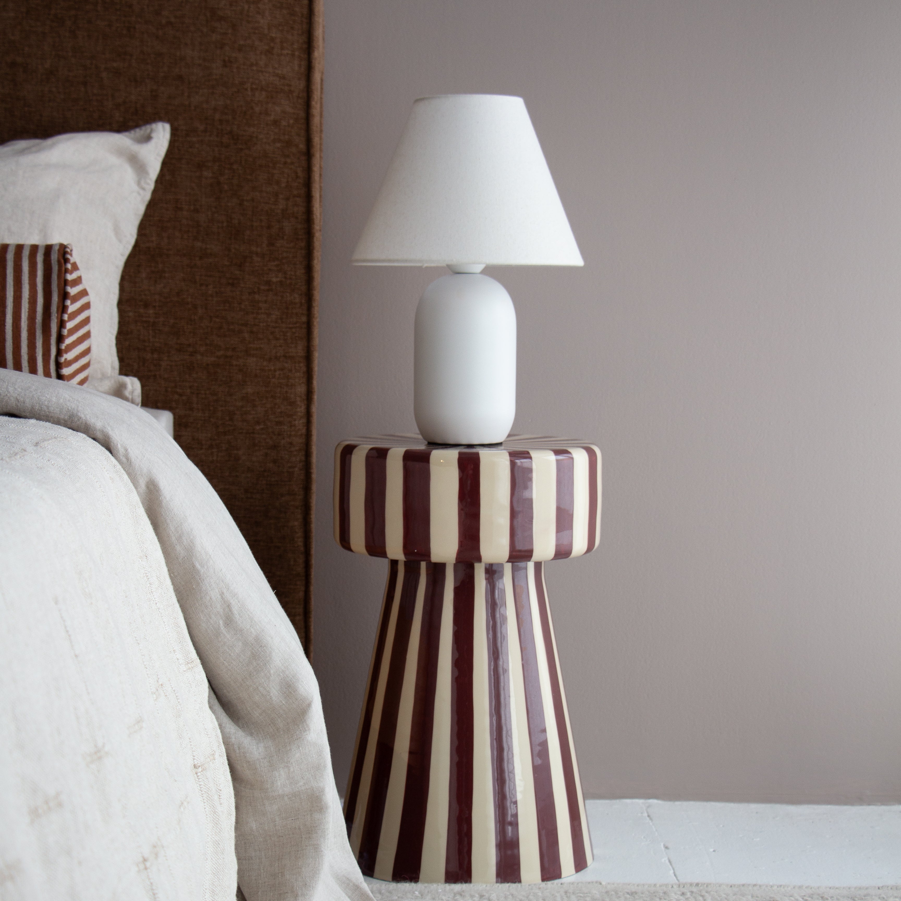 Russet Stripe Side Table