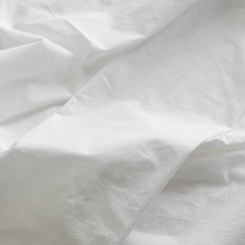 Stonewash Cotton Flat Sheet - White, King Single