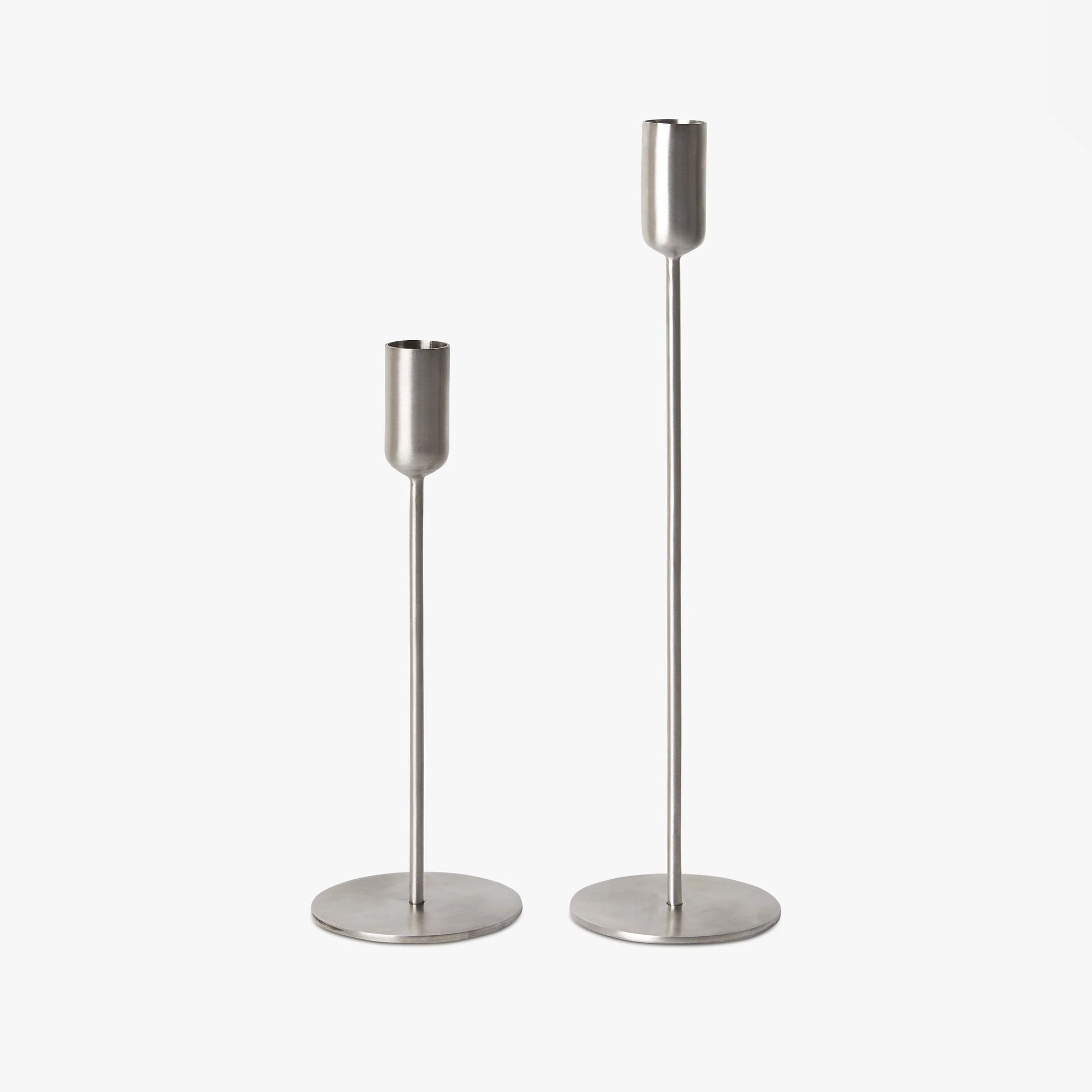 Kira Stainless Steel Candle Holder Set