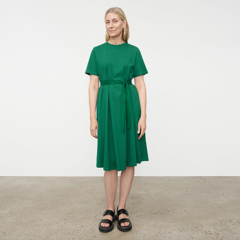 Classic A-Line Tee Dress - Evergreen