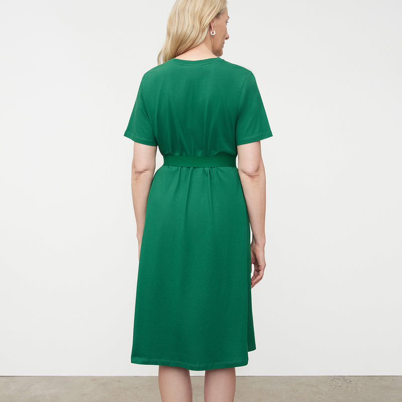 Classic A-Line Tee Dress - Evergreen