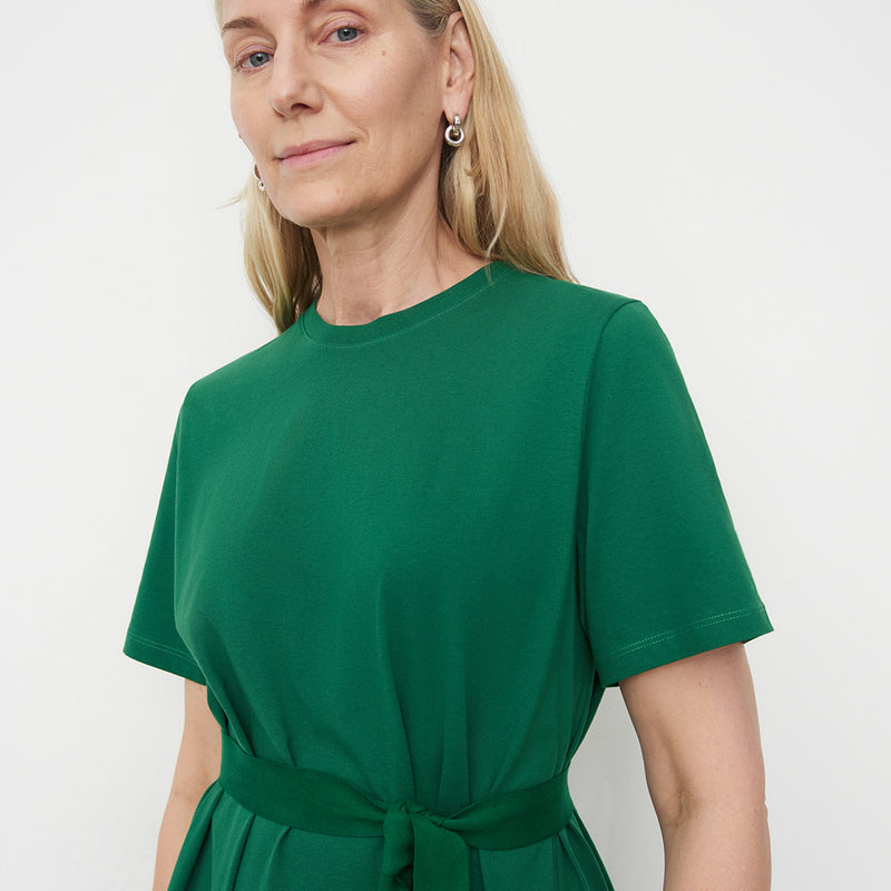 Classic A-Line Tee Dress - Evergreen
