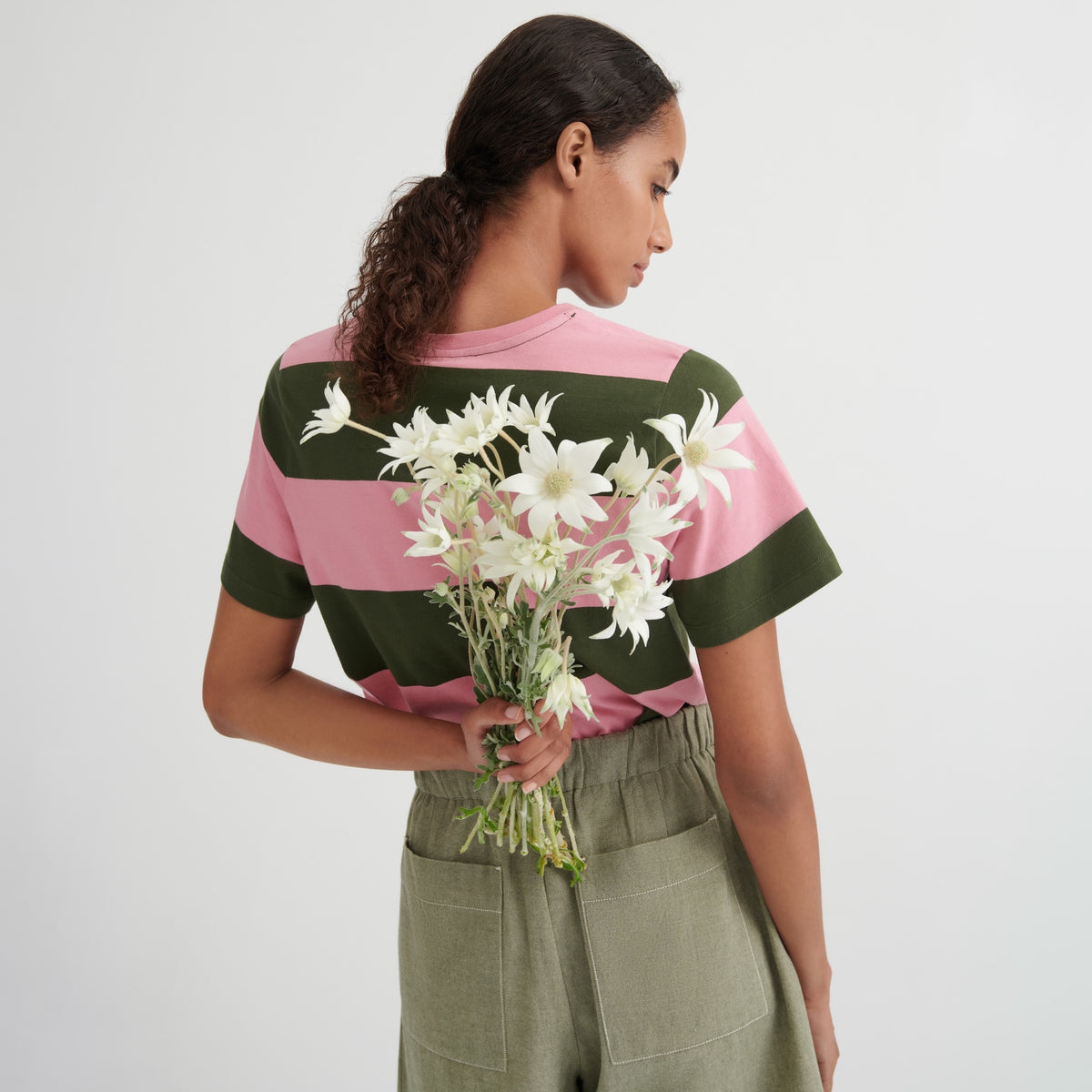 Classic tee - Begonia Stripe