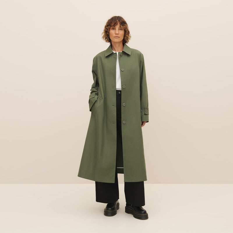 Kowtow Cleo Trench Coat - Sage