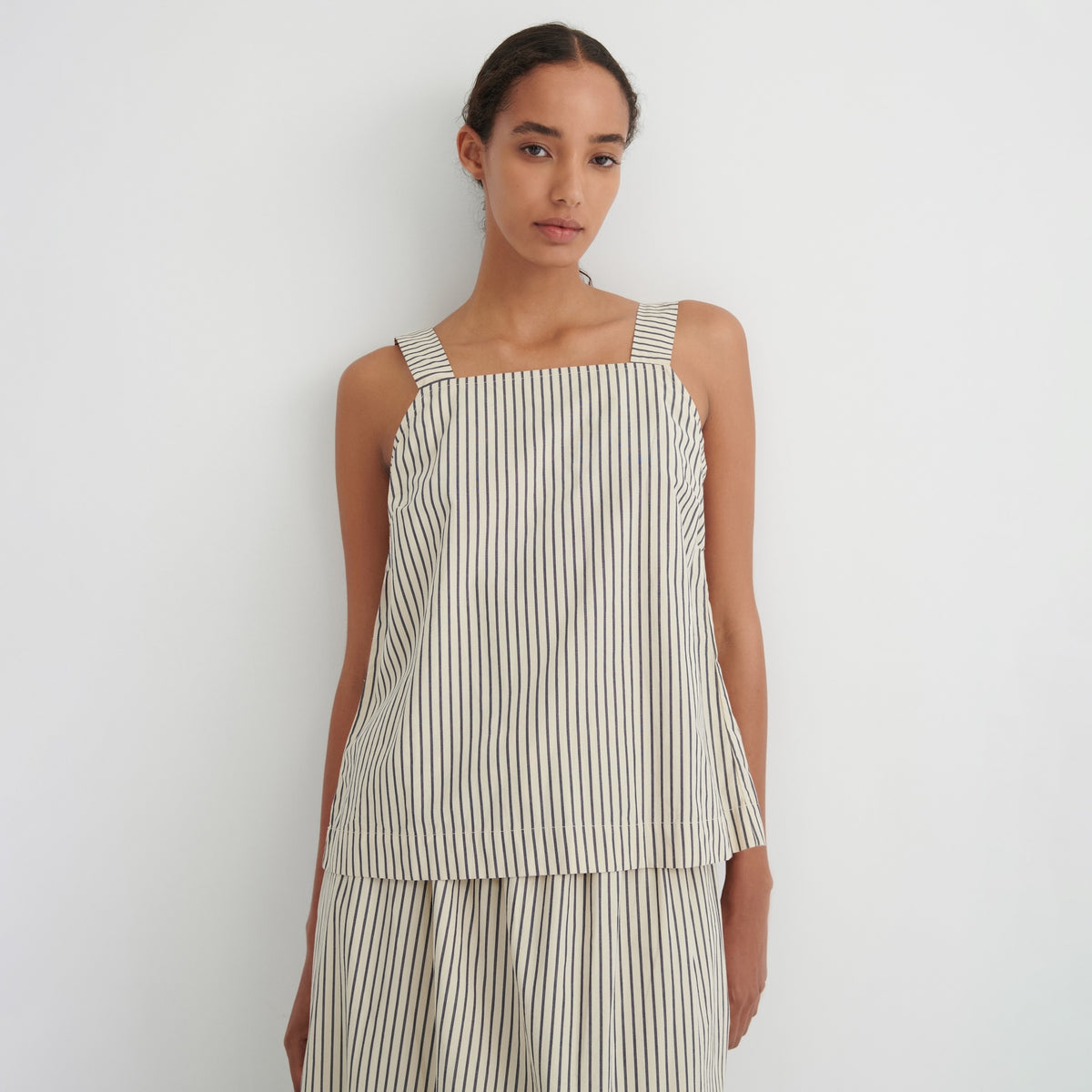 Elle Top - Ecru Stripe