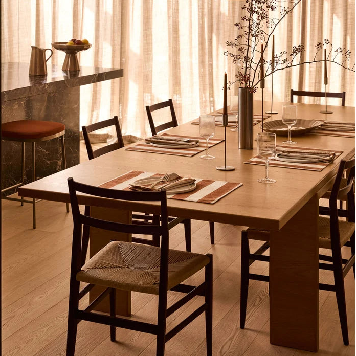 Riviera Placemats (set of 4) - Terracotta Stripe