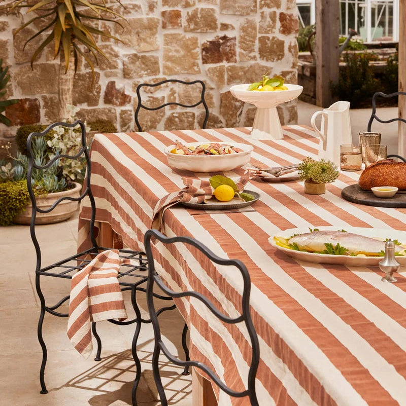 Riviera Napkins (Set of 4)  - Terracotta Stripe