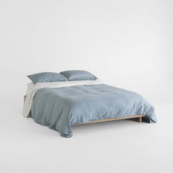 A&C Flax Linen Duvet Cover - Lake