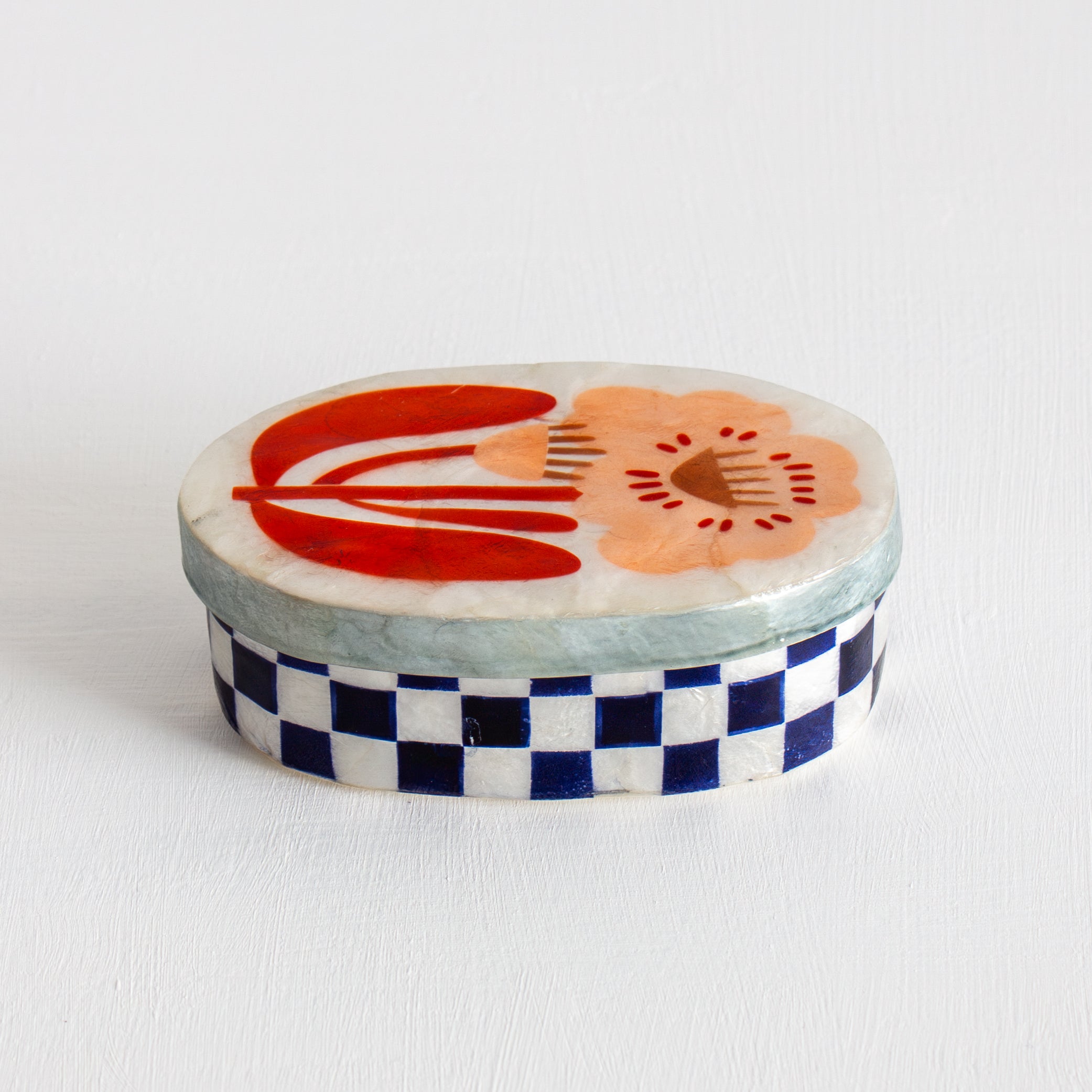 Paradis Large Oval Box - Navy