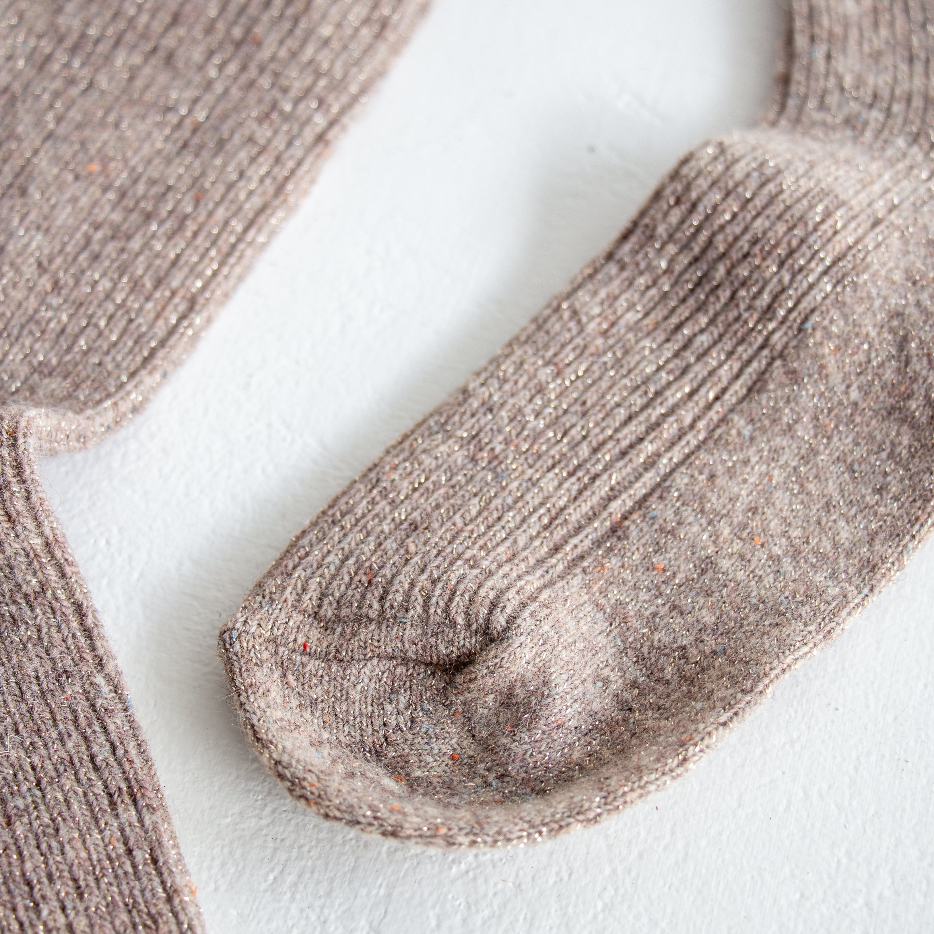 Winter Sparkle Socks - Nutmeg