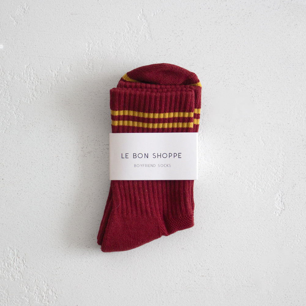 Boyfriend Socks - Cardinal