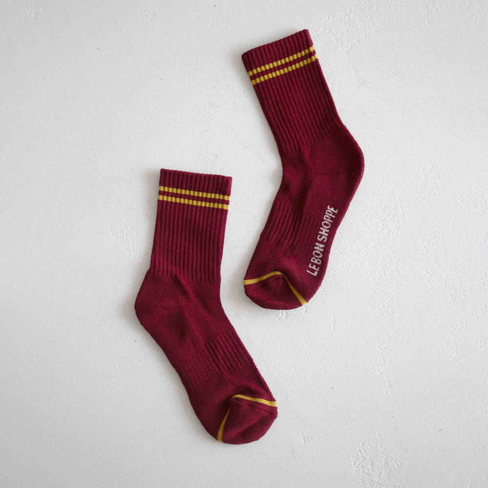 Boyfriend Socks - Cardinal