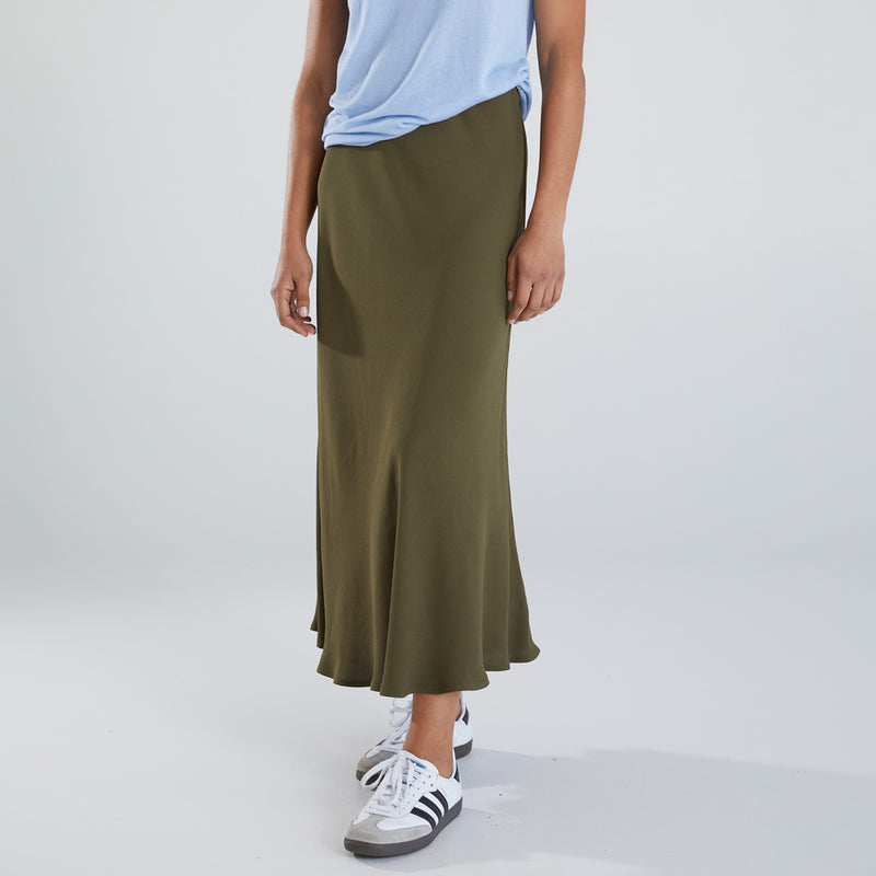 Lily Bias Skirt -  Khaki