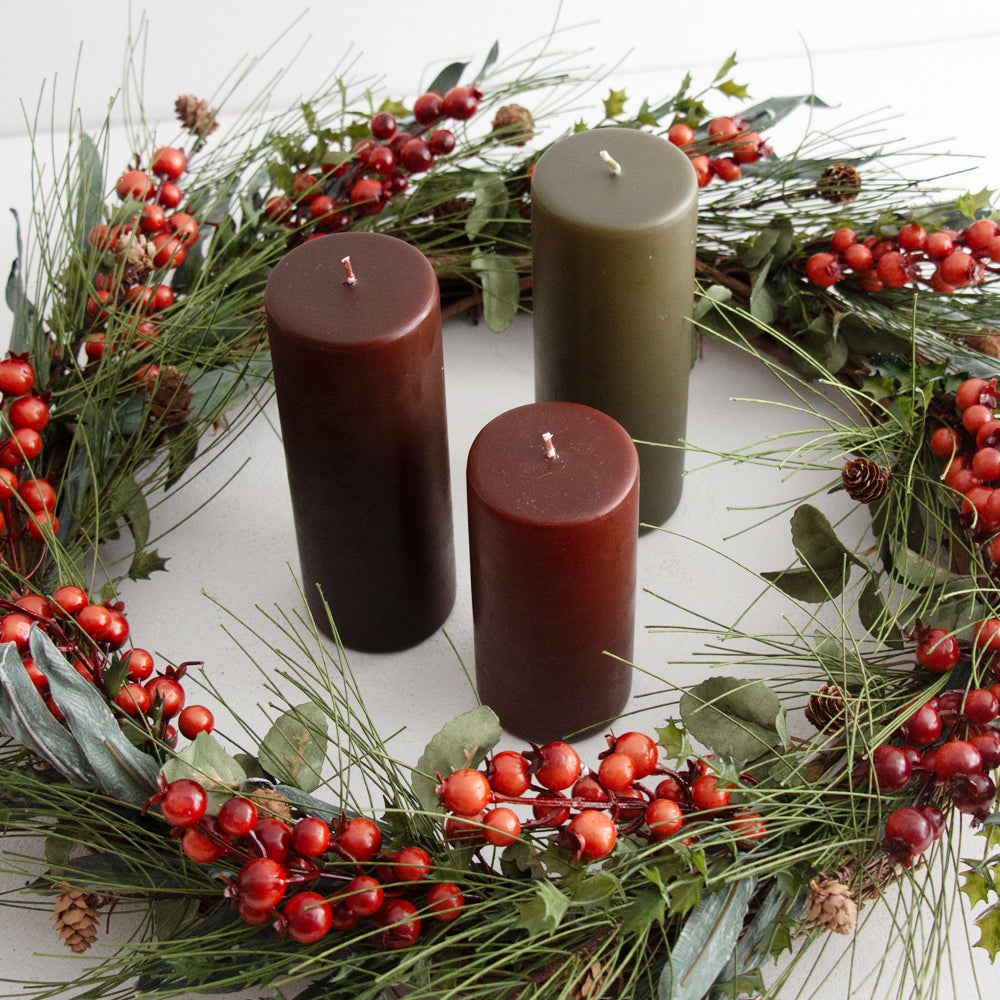 Mahogany Pillar Candle - Tall