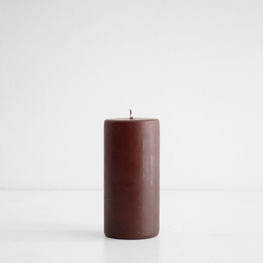 Mahogany Pillar Candle - Short