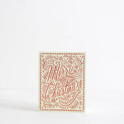 Merry Christmas Card - Red Foil
