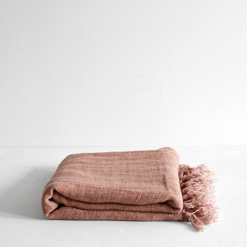 Millhouse Linen Throw - Clay