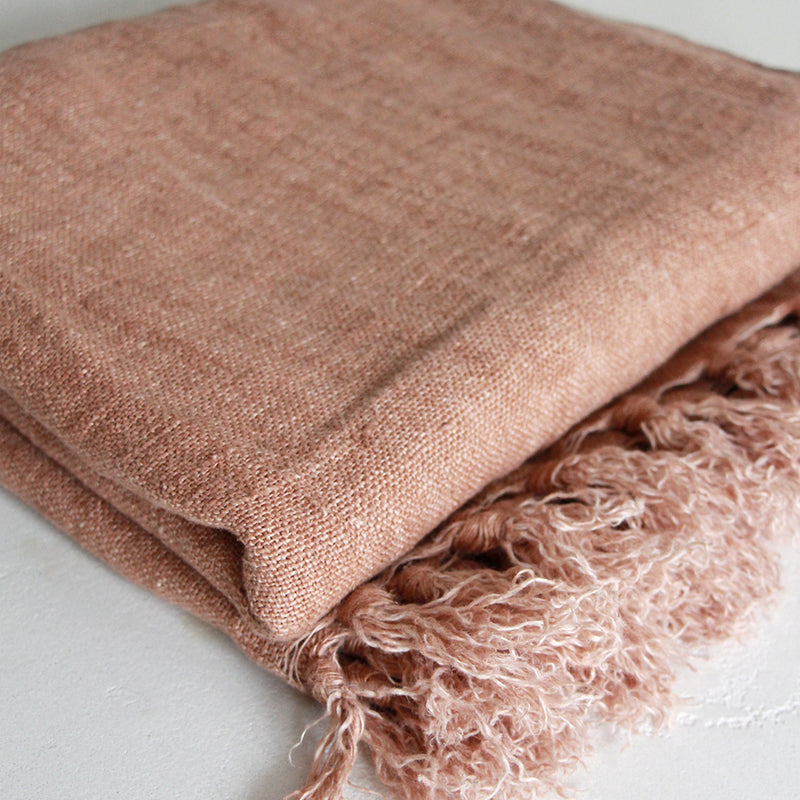 Millhouse Linen Throw - Clay