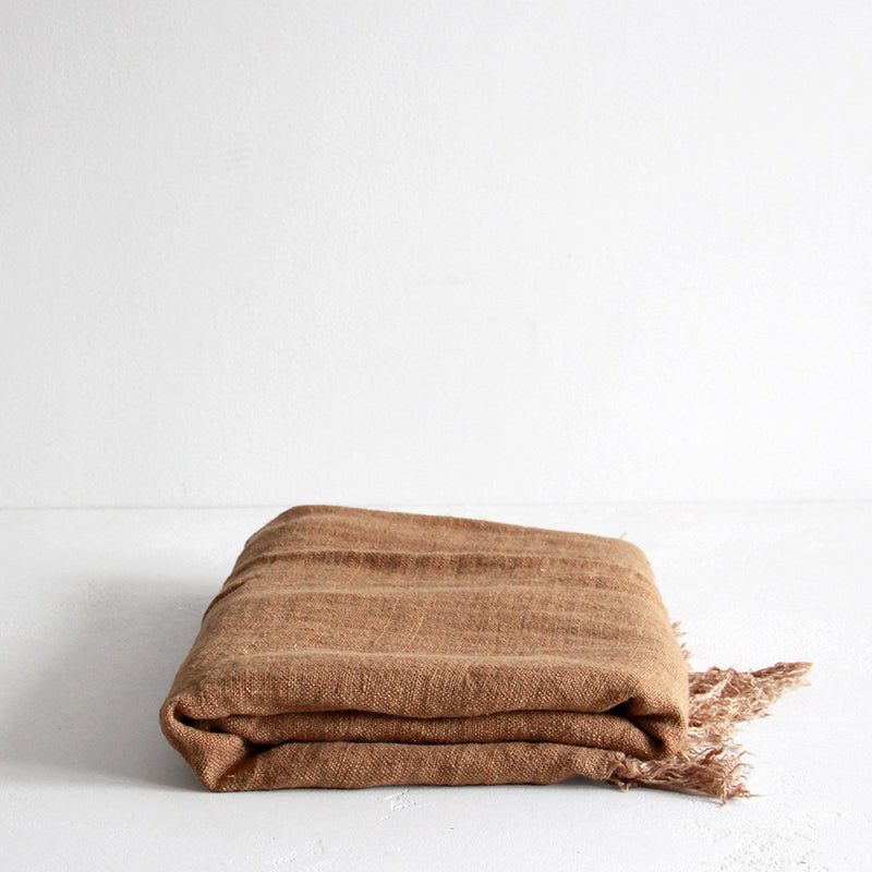 Millhouse Linen Throw - Cumin