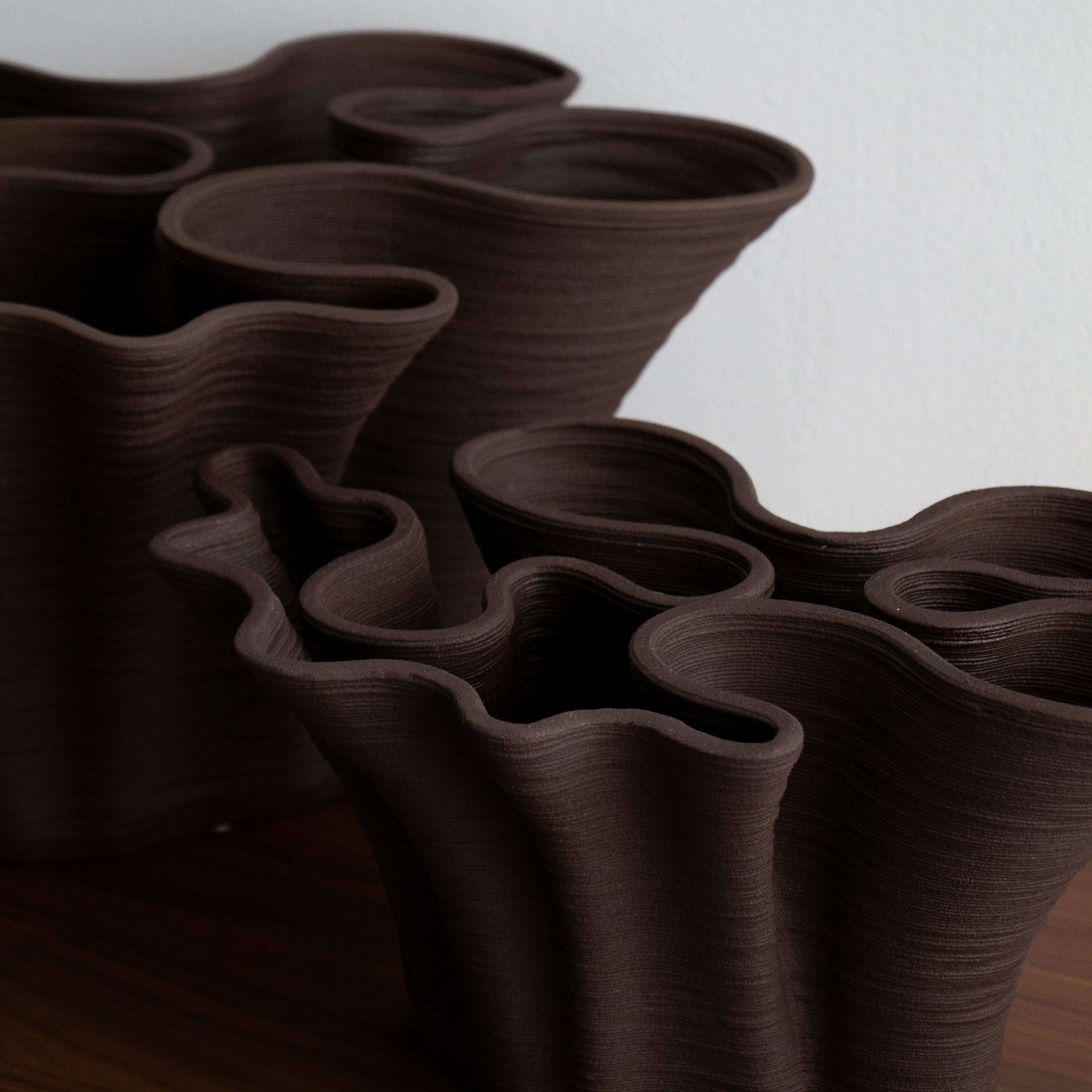 Modello  Low Vase - Chocolate