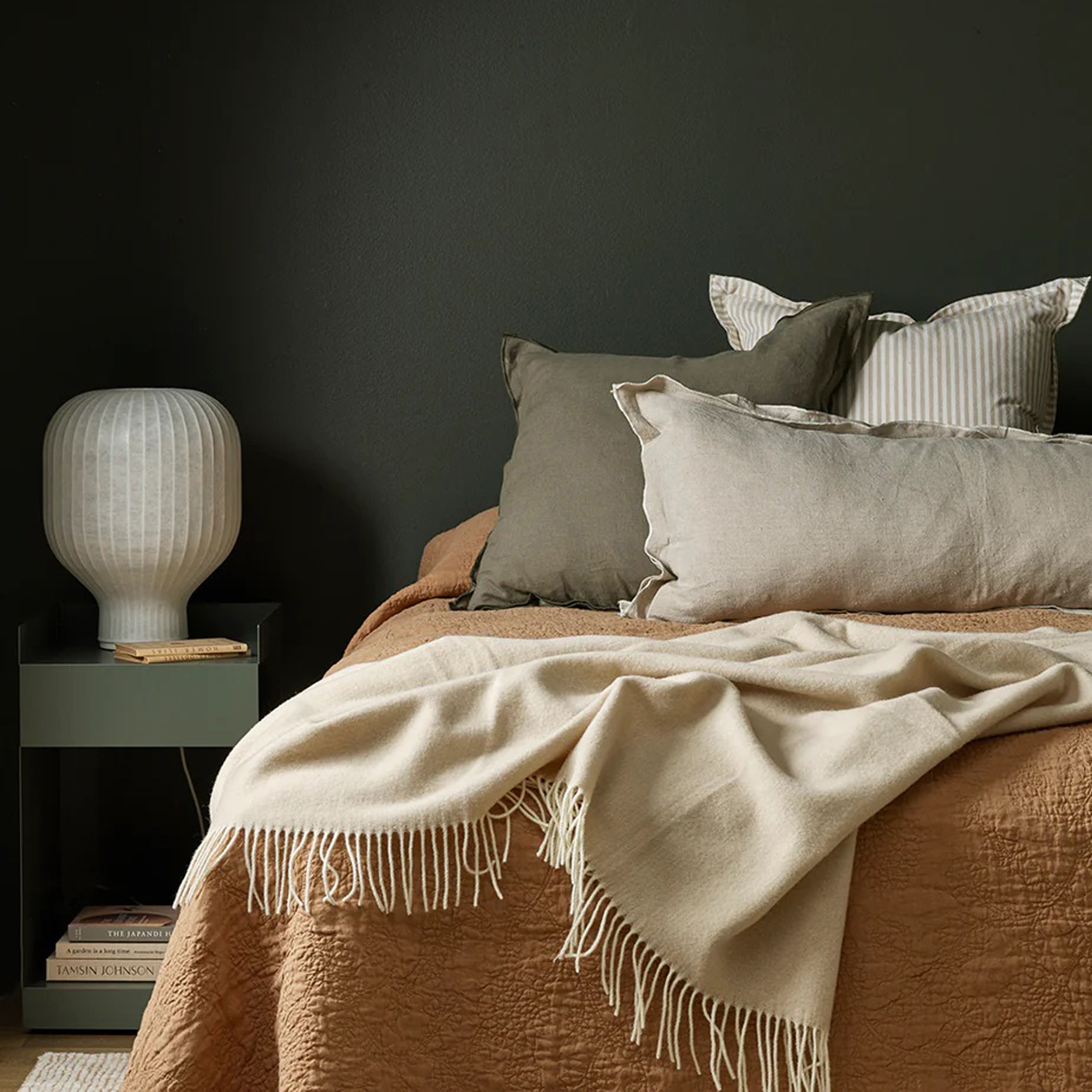 Mosman Merino Throw - Oyster