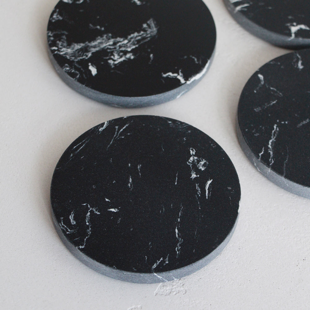 Nero Marble Coasters - Set of 4