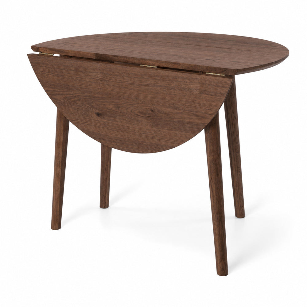 Nico Drop Leaf Round Table - Walnut