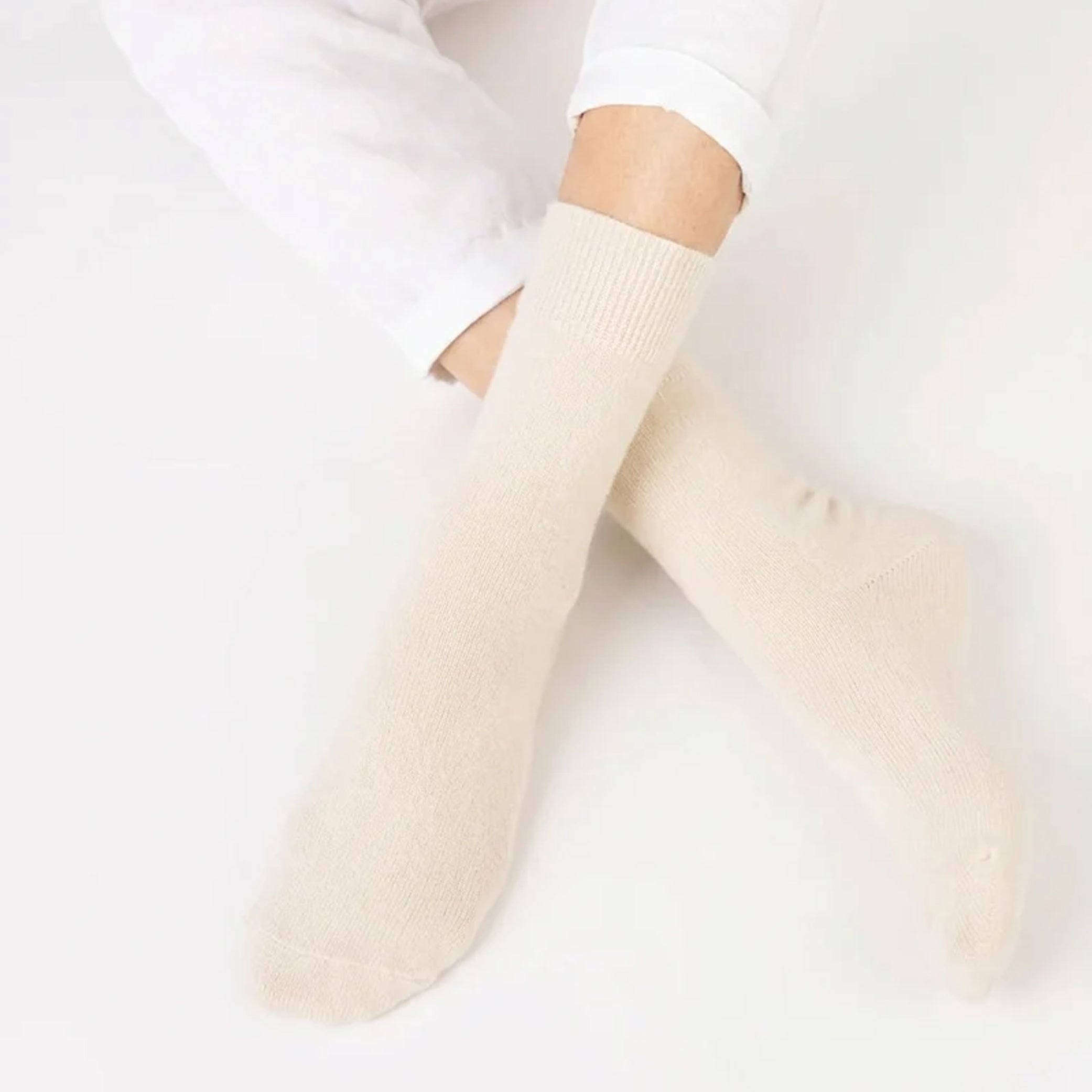 Hamilton Possum Merino Wool Socks - Marshmallow