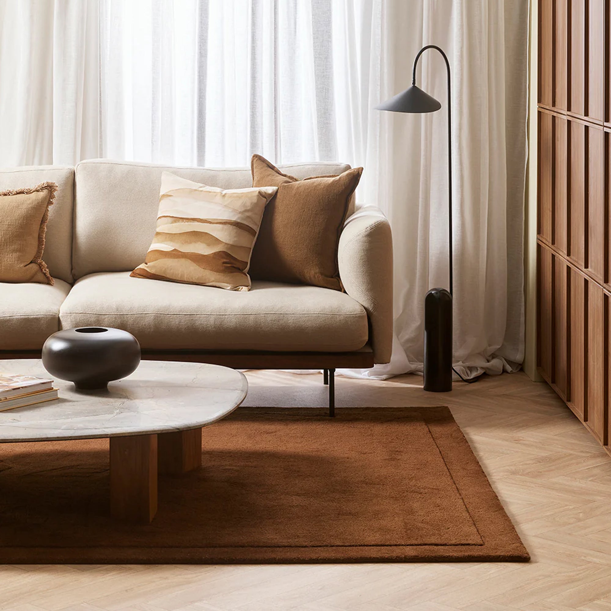 Norfolk Floor Rug - Chocolate