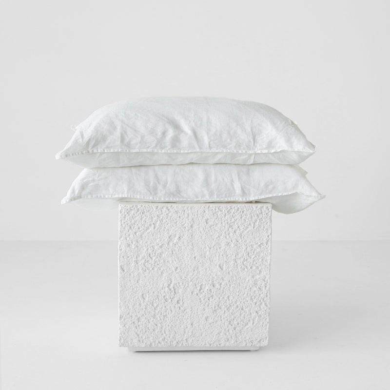 Linen Pillowcase Pair - White