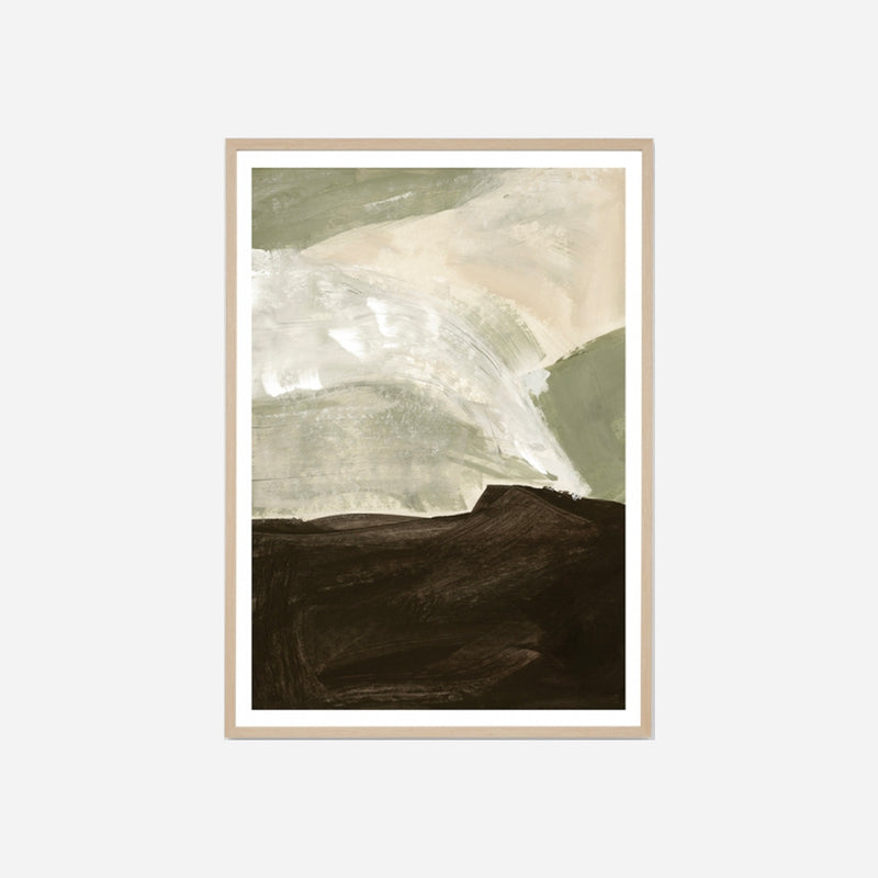 Organic Drift Framed Print - Moss