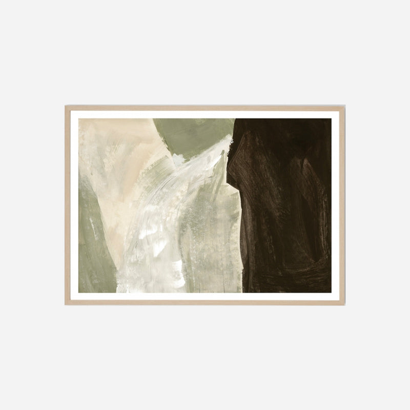 Organic Drift Framed Print - Moss