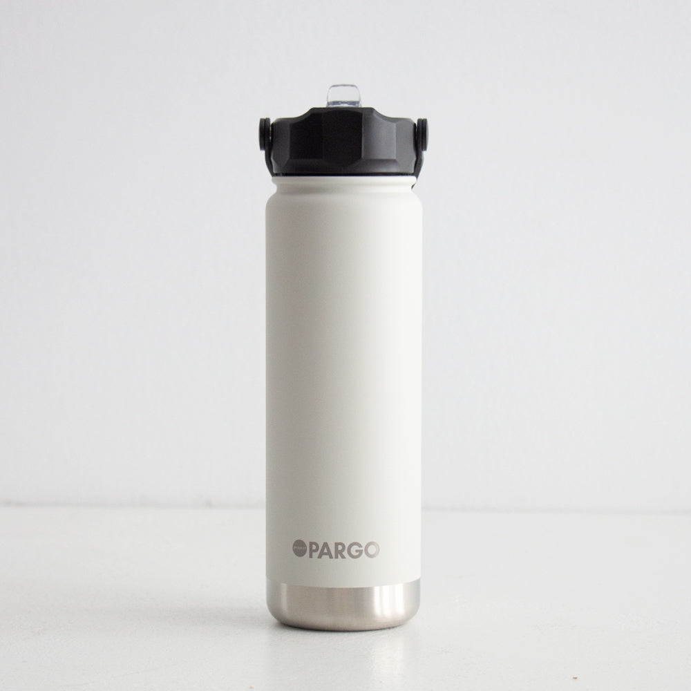 Insulated Drink Bottle with straw - Bone White, 750ml