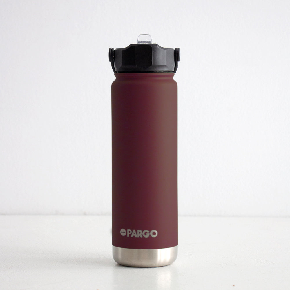 Insulated Drink Bottle with straw - Wild Cherry, 750ml