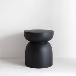 Pedestal Side Table - Black