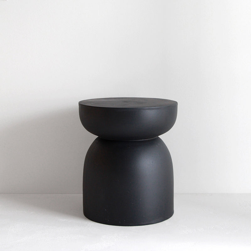 Pedestal Side Table - Black