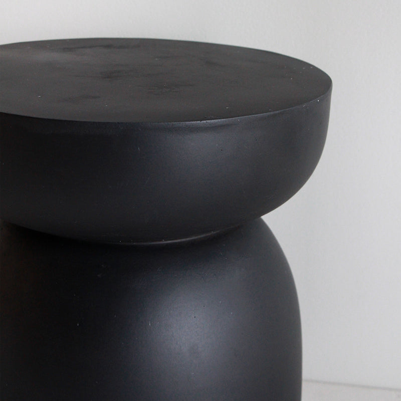 Pedestal Side Table - Black